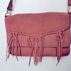 Rebecca Minkoff Rapture Leather Crossbody Shoulder Purse with Fringe